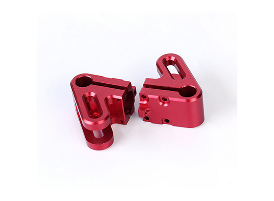 CNC machined parts - CNC services anodized aluminum milling; cnc anodized aluminum parts; Red anodized bike parts, red anodized aluminum knob, DGHY-0047