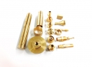 Hardware Fittings - Brass part screw nut bolt stud joint nozzle pins sleeve coupling fastener, brass pipe fittings parts, brass shaft product, brass machined parts, DGHY-0054